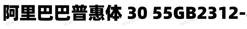 阿里巴巴普惠体 30 55GB2312字体转换